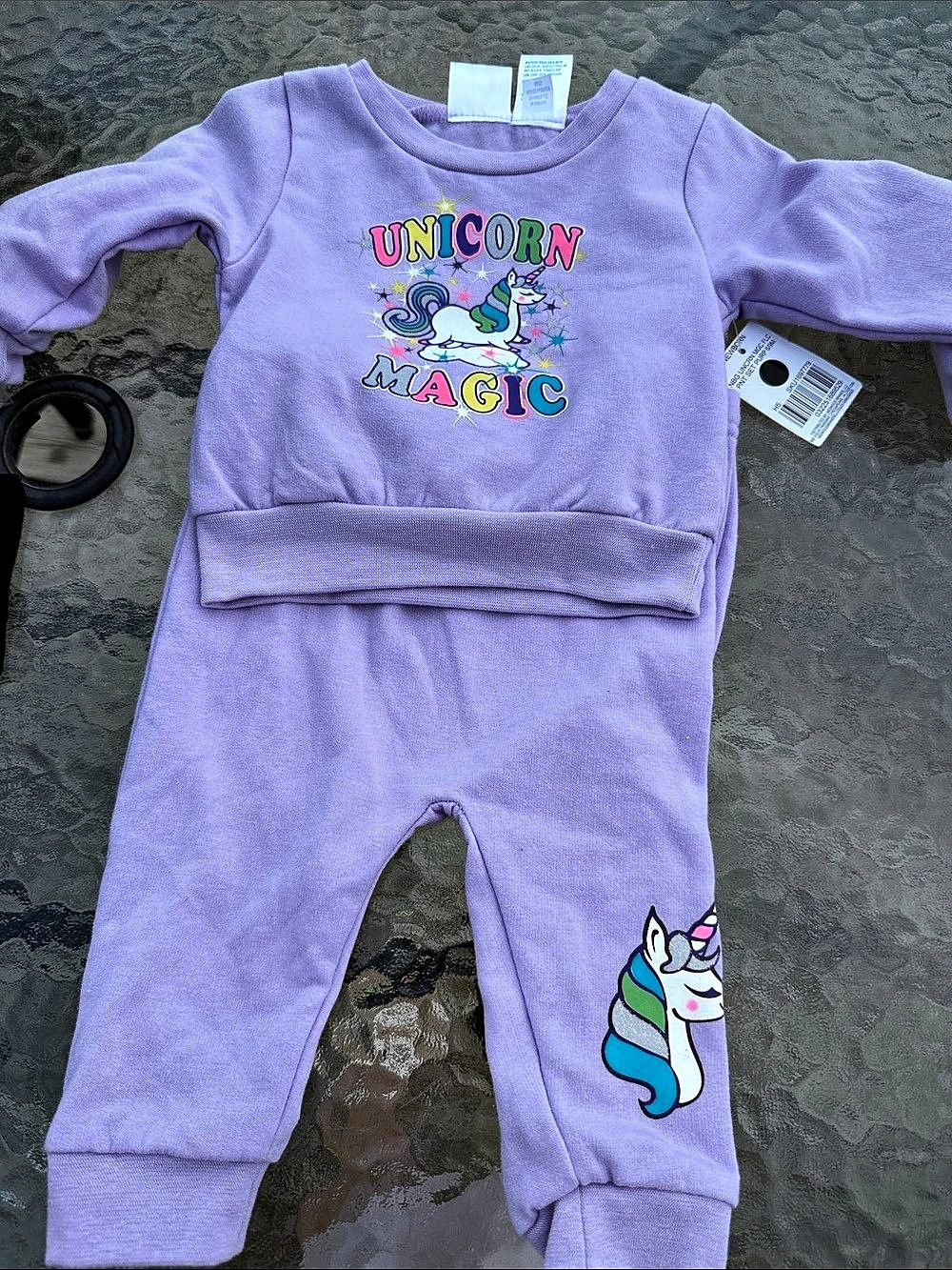 Kidgets Unicorn Footie Purple Baby 6/9M NWT